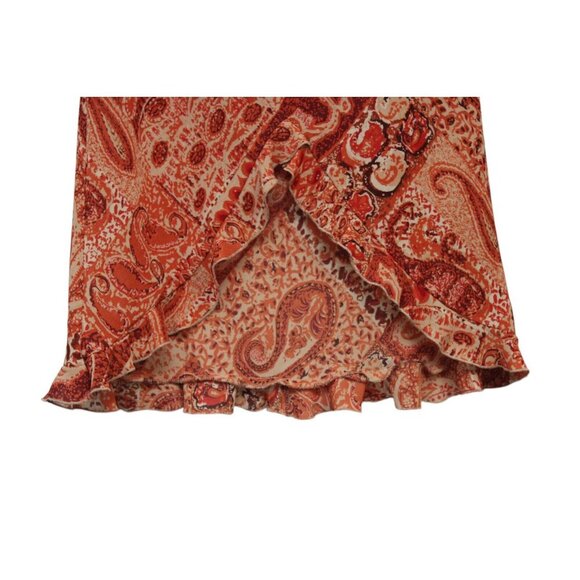 Vintage 90s Y2K Skirt Size Medium Fashion Bug Polyester Boho Flowy Grunge Ruffle - Picture 4 of 12